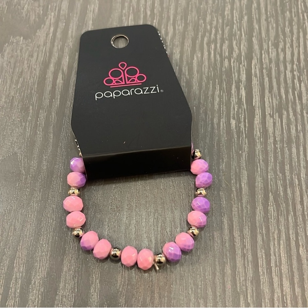 Paparazzi Pink and Purple Beaded Bracelet